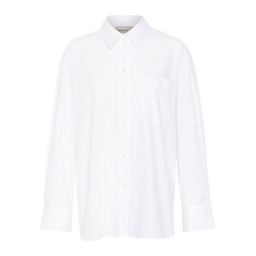 Klassieke Oversized Shirt Bright White Gestuz , White , Dames