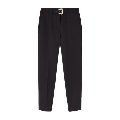 Straight Trousers Versace , Black , Dames