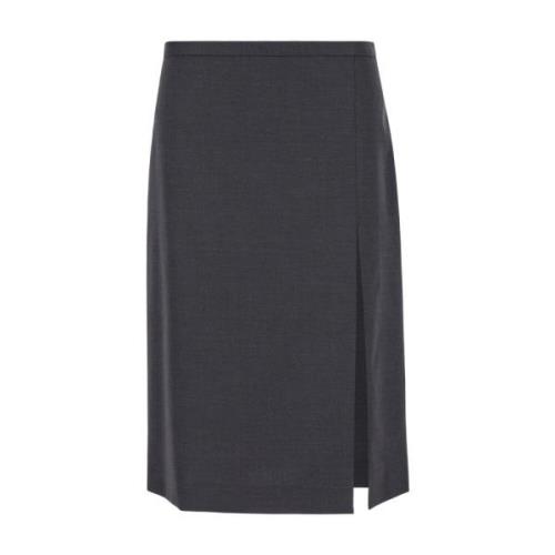 Grijze Wollen Blend Pencil Rok Philosophy di Lorenzo Serafini , Gray ,...