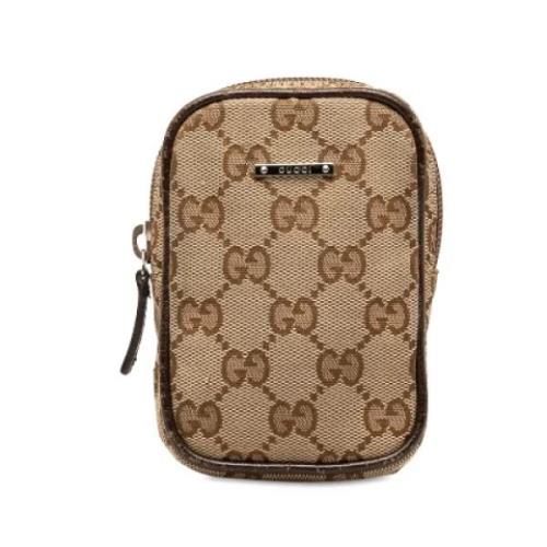 Pre-owned Canvas wallets Gucci Vintage , Beige , Dames