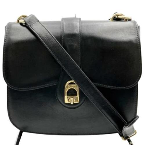 Pre-owned Leather shoulder-bags Gucci Vintage , Black , Dames