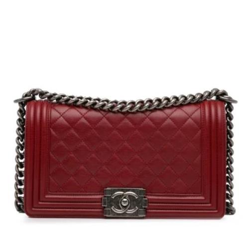 Pre-owned Leather shoulder-bags Chanel Vintage , Red , Dames