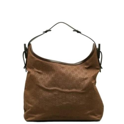 Pre-owned Canvas shoulder-bags Gucci Vintage , Brown , Dames