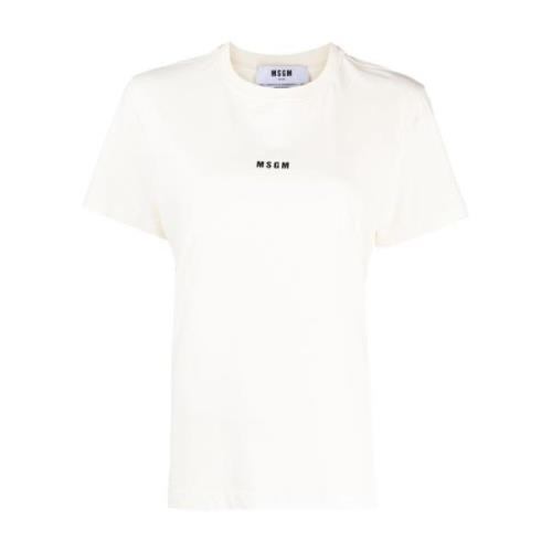 Witte T-shirts en Polos Msgm , White , Dames