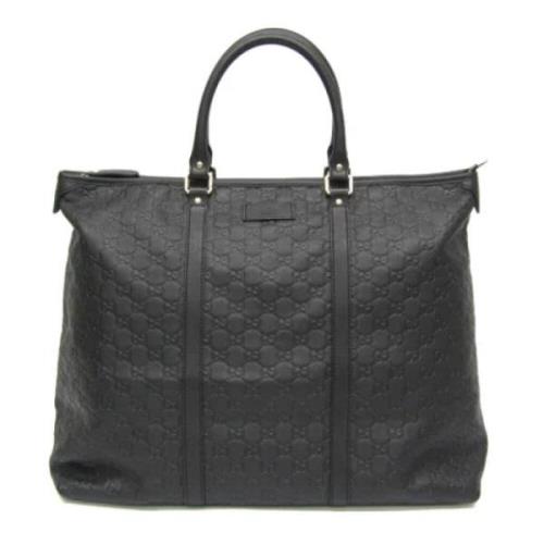 Pre-owned Leather handbags Gucci Vintage , Black , Dames