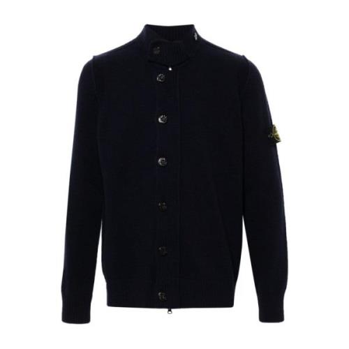 Blauwe Gebreide Trui Stone Island , Blue , Heren