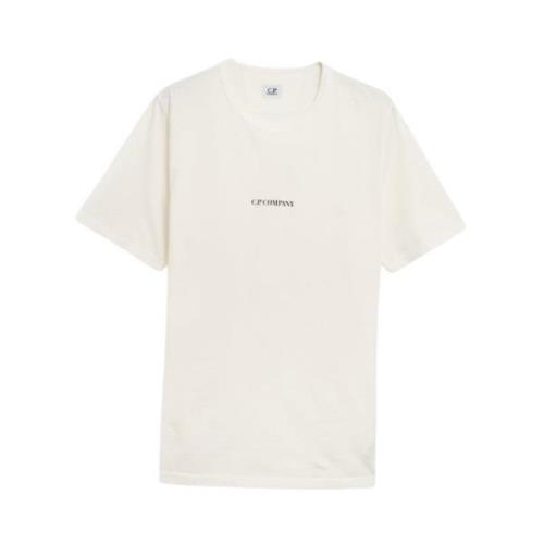 Wit T-shirt met logoprint C.p. Company , White , Heren