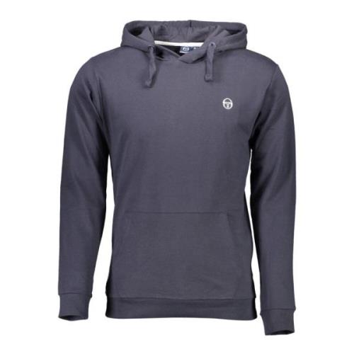 Blauwe Hoodie met Geborduurd Logo Sergio Tacchini , Blue , Heren