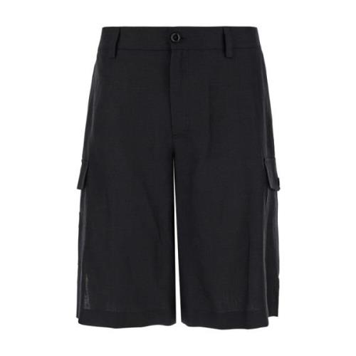 Zwarte Cargo Bermuda Shorts Hoge Taille Dolce & Gabbana , Black , Here...