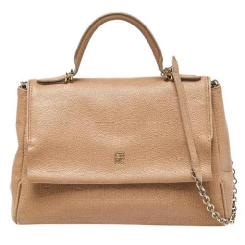 Pre-owned Leather handbags Carolina Herrera Pre-owned , Beige , Dames