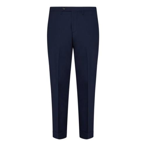 Royal Blue Slim-Fit Wool Blend Trousers Michael Coal , Blue , Heren