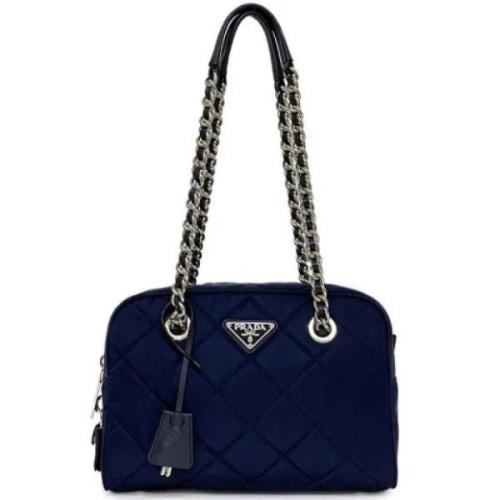 Pre-owned Fabric prada-bags Prada Vintage , Blue , Dames