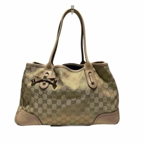 Pre-owned Canvas totes Gucci Vintage , Beige , Dames