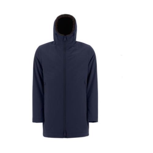 Moderne Parka met Natuurlijke Stretch Herno , Blue , Heren