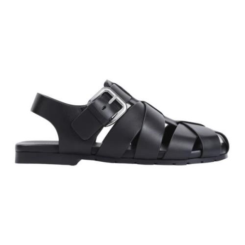 Zwarte Alfie Sandaal Bottega Veneta , Black , Heren