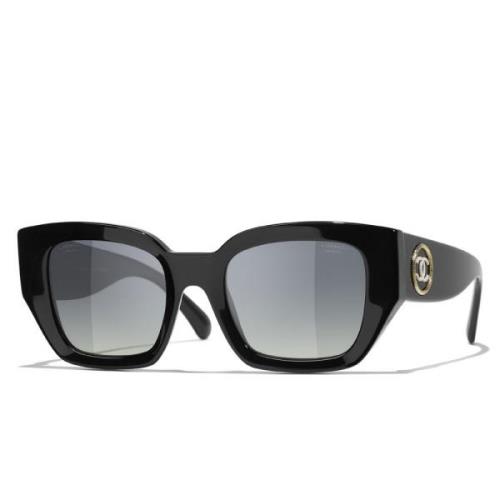 Zwarte zonnebril met zwarte lenzen Chanel , Black , Dames
