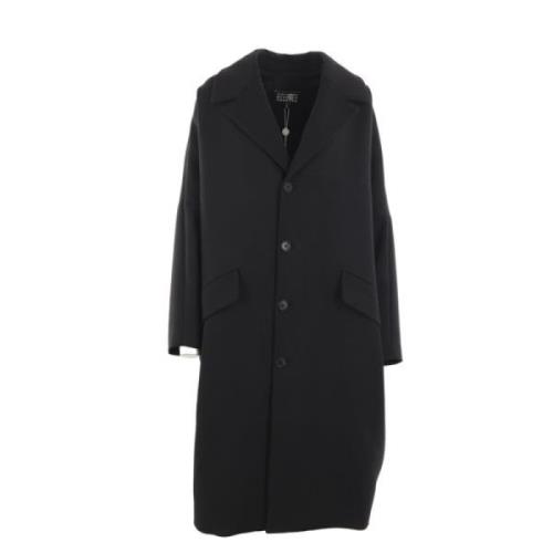 Zwarte Wollen Oversized Jas MM6 Maison Margiela , Black , Dames