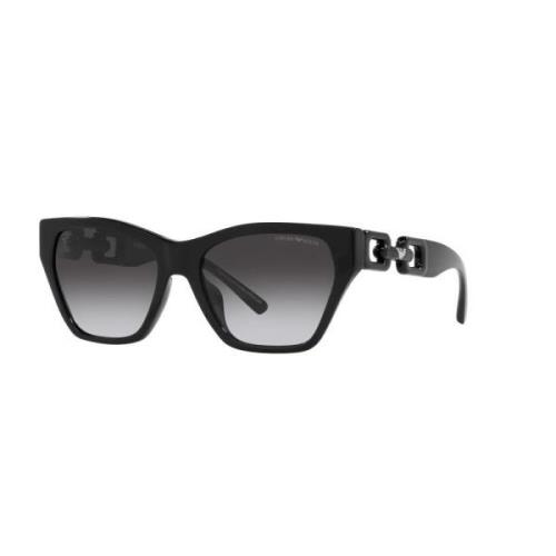 Zwarte zonnebril met gradient rookglazen Emporio Armani , Black , Dame...
