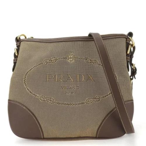 Pre-owned Fabric prada-bags Prada Vintage , Beige , Dames