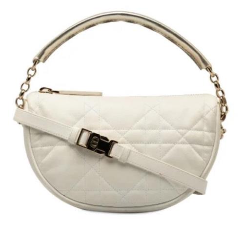 Pre-owned Leather dior-bags Dior Vintage , White , Dames