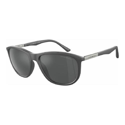 Mat Grijs Gespiegelde Zonnebril Emporio Armani , Gray , Heren