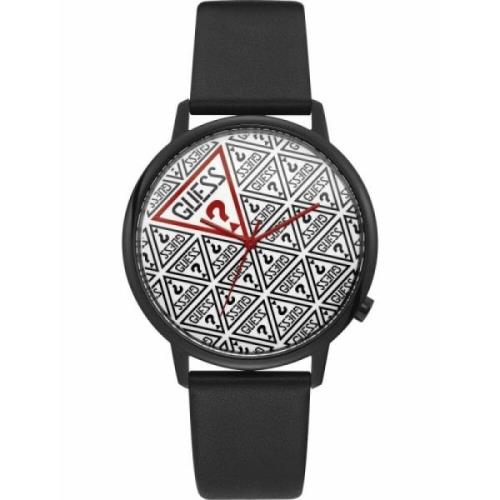 Roestvrijstalen kwarts herenhorloge Guess , Black , Heren