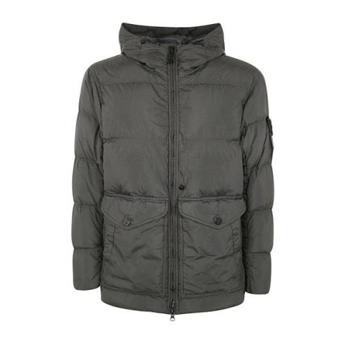 Loodgrijze Donsjas Stone Island , Gray , Heren