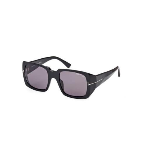 Vierkante zonnebril in zwart Tom Ford , Black , Dames