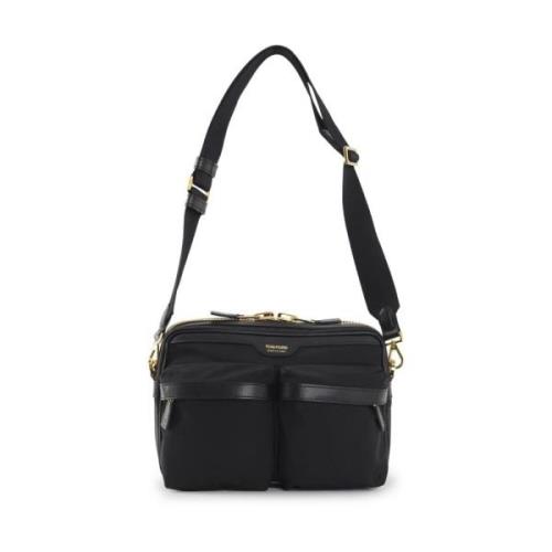 Nylon Utility Messenger Tas in Zwart Tom Ford , Black , Dames