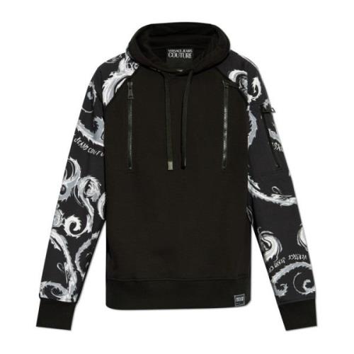 Hoodie Versace Jeans Couture , Black , Heren