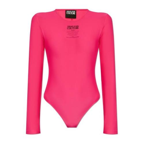 Bodysuit met logo Versace Jeans Couture , Pink , Dames