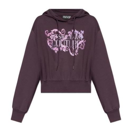 Sweatshirt met print Versace Jeans Couture , Purple , Dames
