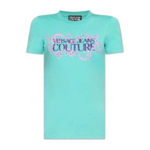 T-shirt met print Versace Jeans Couture , Blue , Dames