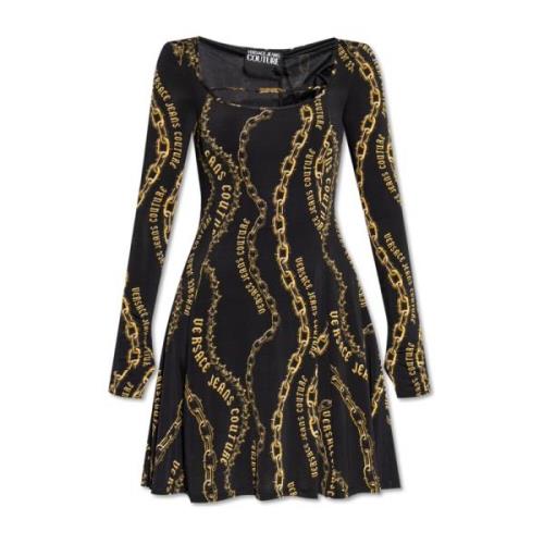 Jurk met een patroon Versace Jeans Couture , Black , Dames