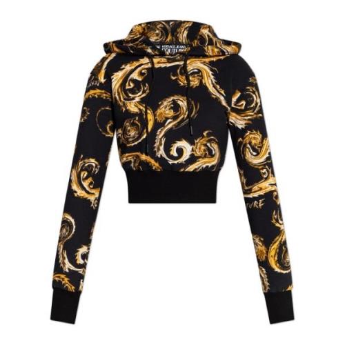 Sweatshirt met een patroon Versace Jeans Couture , Black , Dames