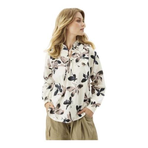 Zelma Blouse met Pofmouwen IN Front , Multicolor , Dames