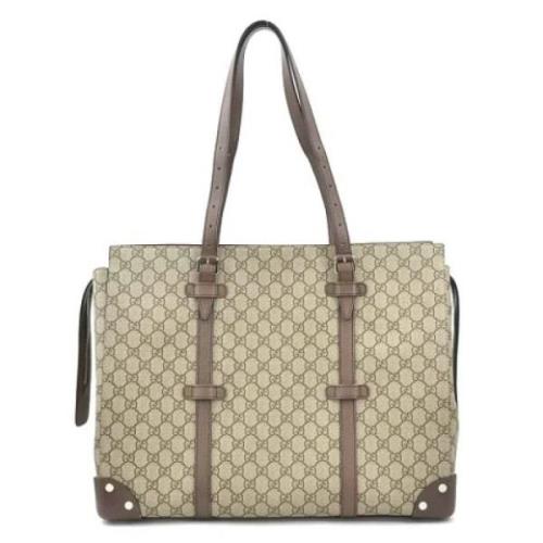 Pre-owned Canvas shoulder-bags Gucci Vintage , Brown , Dames