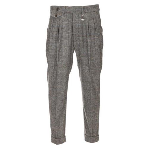 Baggy Fit Wollen Broek Manuel Ritz , Gray , Heren