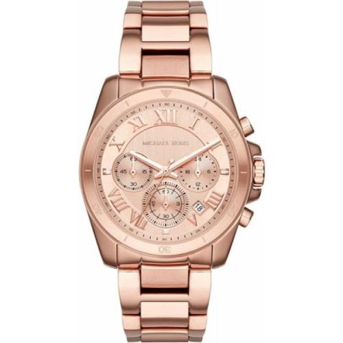 Roze Dames Kwarts RVS Horloge Michael Kors , Pink , Dames