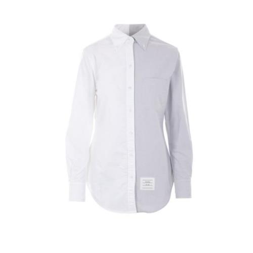 Witte Oxford Katoenen Overhemd Thom Browne , Multicolor , Dames