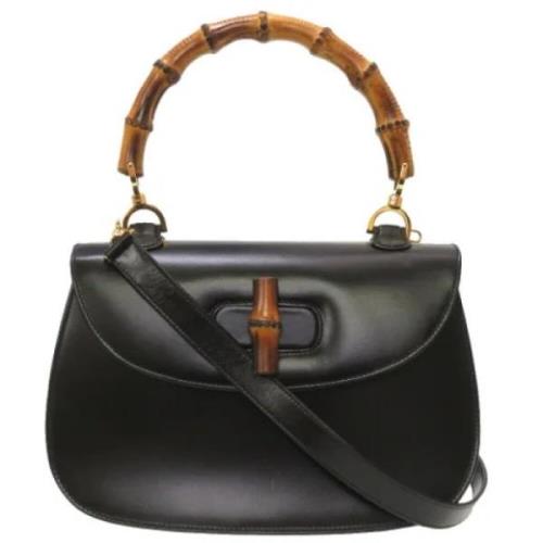 Pre-owned Leather handbags Gucci Vintage , Black , Dames