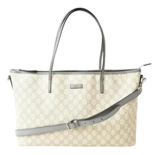 Pre-owned Canvas totes Gucci Vintage , Beige , Dames