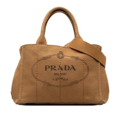 Pre-owned Canvas prada-bags Prada Vintage , Brown , Dames