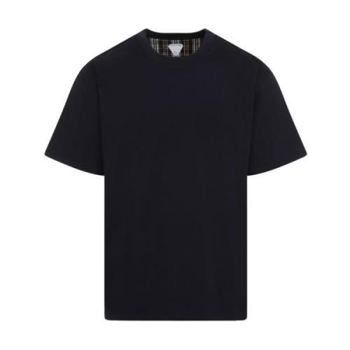 Navy Check T-Shirt Bottega Veneta , Blue , Heren