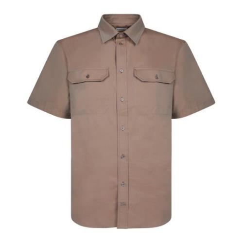 Bruine Overhemd met Puntkraag Burberry , Brown , Heren