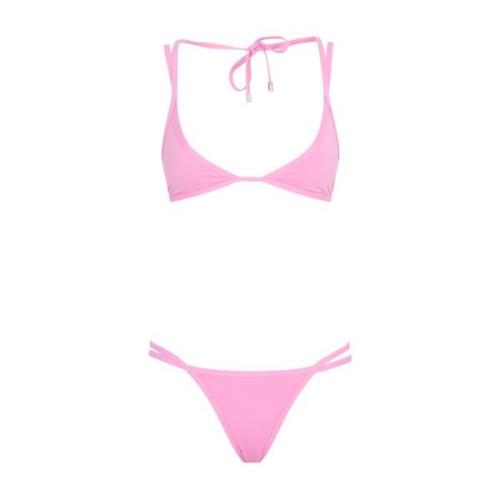 Roze & Paarse Driehoek Bikini Zwemkleding The Attico , Pink , Dames