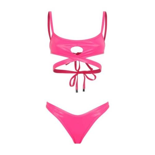 Fuchsia Cut-Out Bikini Badkleding The Attico , Pink , Dames