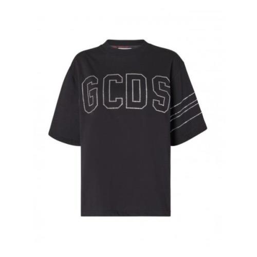 Sprankelend Logo Oversized T-shirt Gcds , Black , Dames