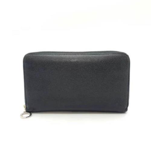 Pre-owned Leather wallets Bvlgari Vintage , Black , Heren