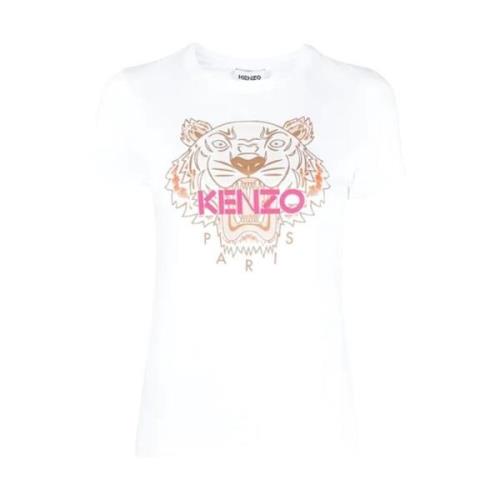 Casual Katoenen T-shirt Kenzo , White , Dames